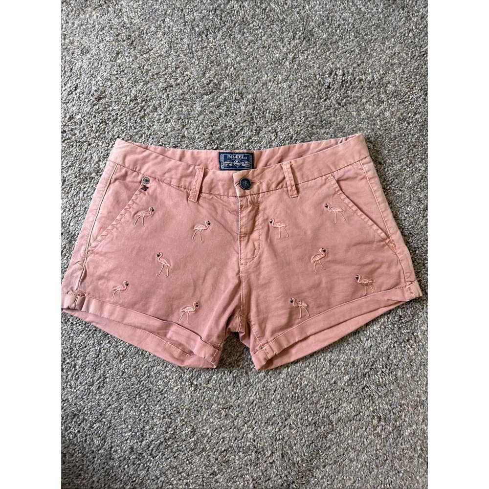 Paradise Women's 3" Chino Shorts with Flamingos Pink‎ Size M